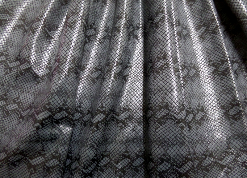 2.Black Metallic Snake Skin Print